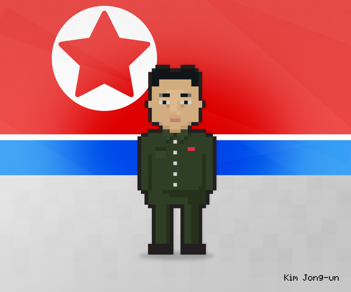 Kim Jong-un as 8-bit game character