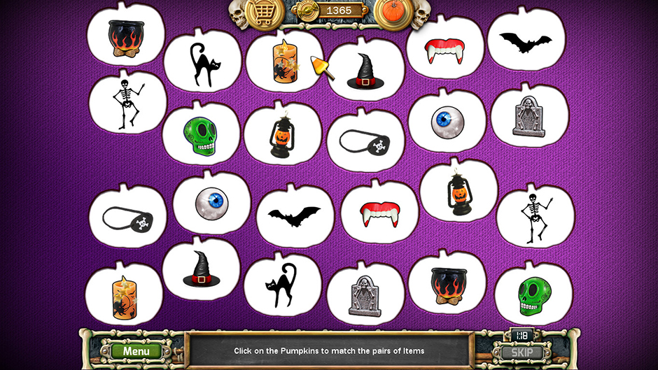 Halloween Trick or Treat 2 Pumpkin Pair Match Puzzle Solutions