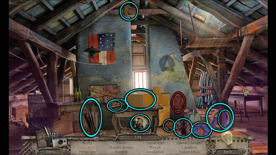 Mysteries of the Past – Shadow of the Daemon Attic Hidden Object Scene