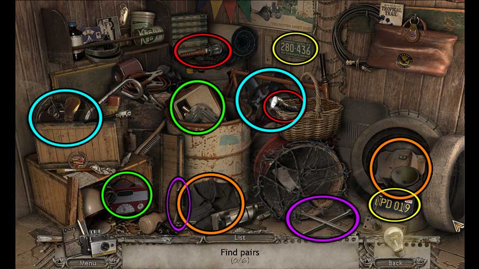 Mysteries of the Past – Shadow of the Daemon Garage Matching Item Locations