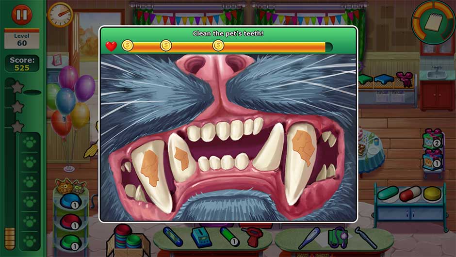 Minigame - Clean the pet's teeth!