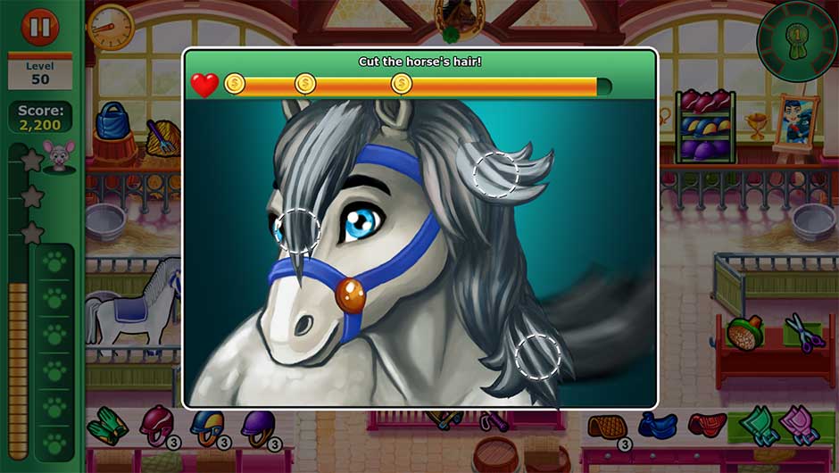 Minigame - Cut the horse's hair!