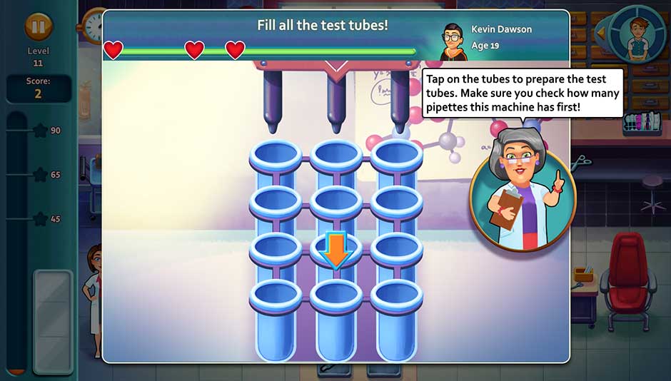 Minigame - Fill all the test tubes!