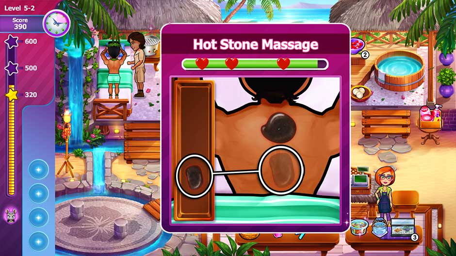 Sally's Salon - Beauty Secrets - Hot Stone Massage Minigame