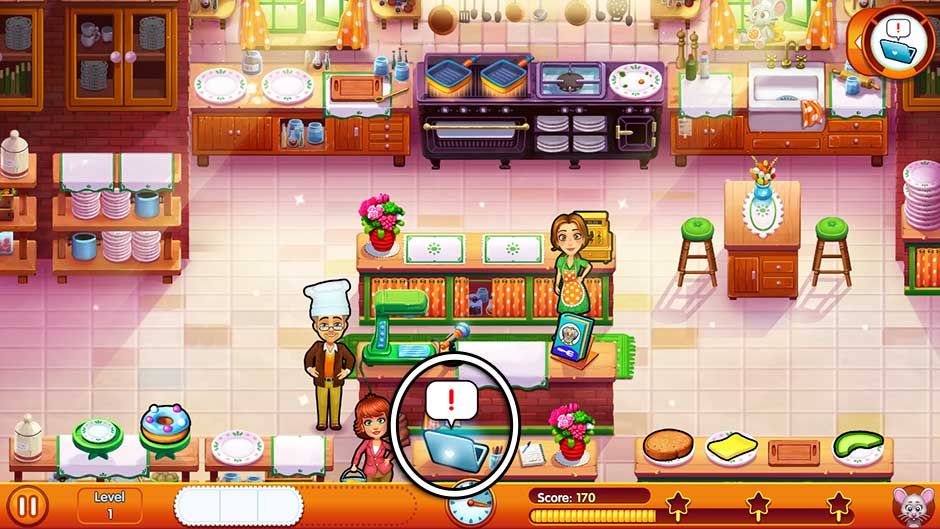 Diner Dash (PC) - Restaurant 1 (Level 1-1 to 1-10) HD Walkthrough