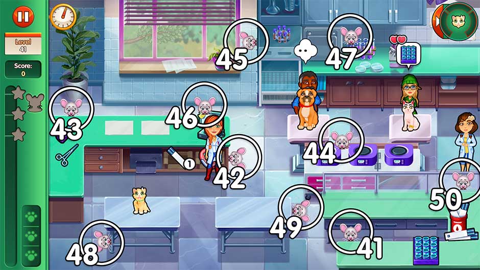 Dr. Cares - Amy's Pet Clinic - Chapter 5 Mouse Locations - Levels 41 - 50