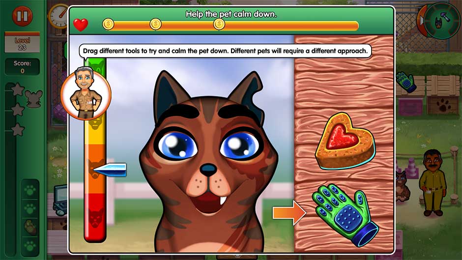 Dr. Cares - Amy's Pet Clinic - Minigame - Help the pet calm down!