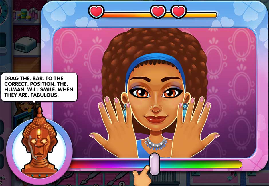 Sally's Salon - Kiss & Make-Up - Minigame - Apply Nail Polish