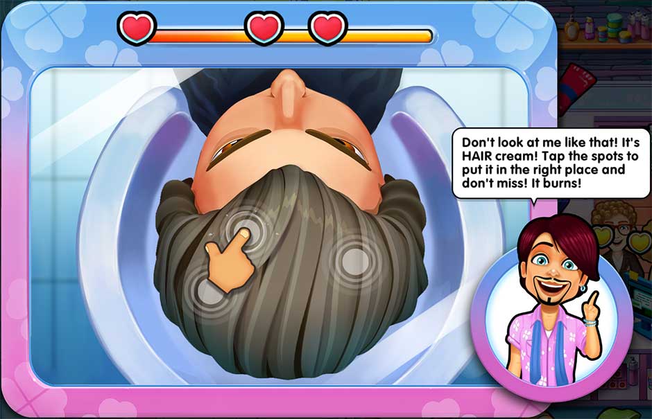 Sally's Salon - Kiss & Make-Up - Minigame - Hair Treatment