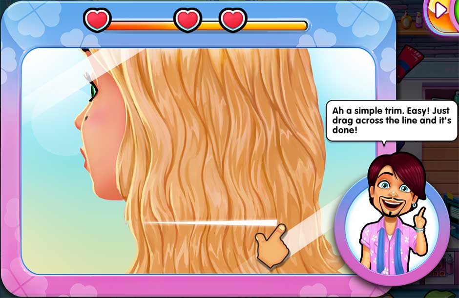 Sally's Salon - Kiss & Make-Up - Minigame - Haircut