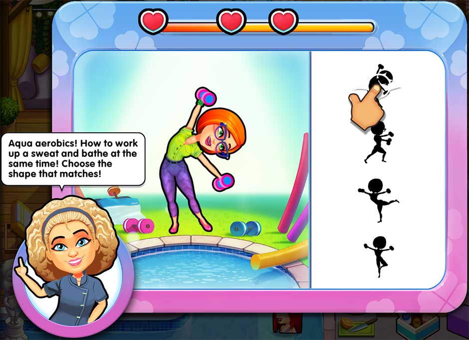 Sally's Salon - Kiss & Make-Up - Minigame - Water Aerobics