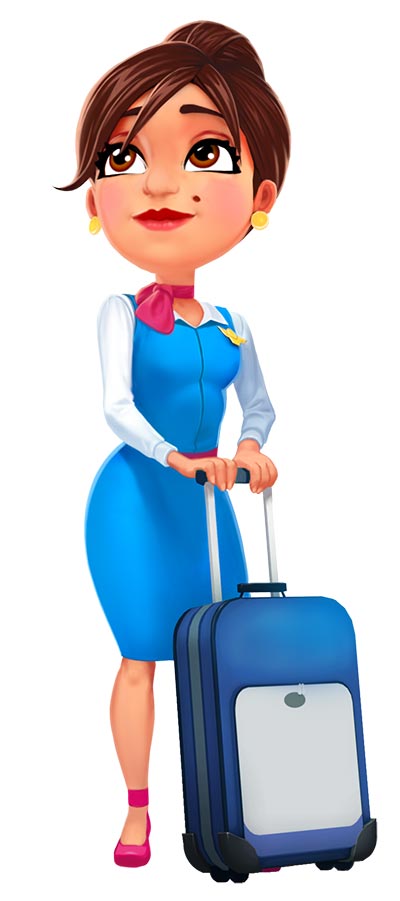 Amber's Airline - High Hopes Official Walkthrough - Art_AmberWithSuitcase