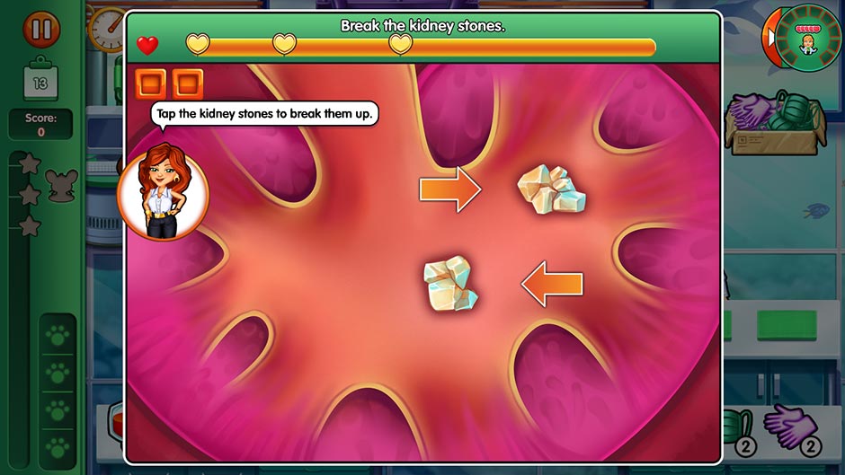 Dr. Cares - Family Practice Collector's Edition - Minigame - Break the Kidney Stones