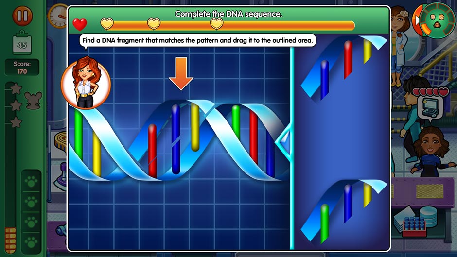 Dr. Cares - Family Practice Collector's Edition - Minigame - Complete the DNA Sequence