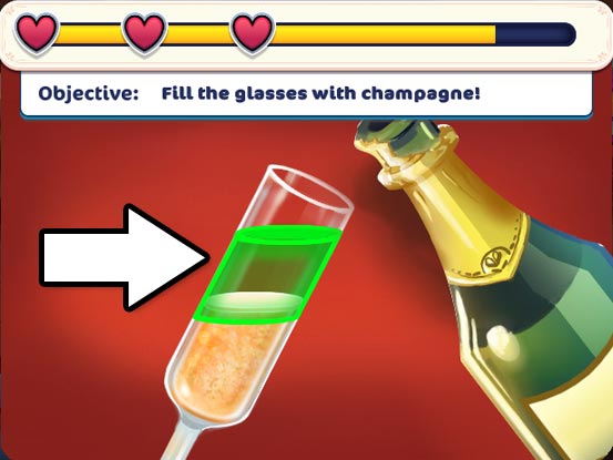 Hotel Ever After - Ella's Wish Official Walkthrough - Minigame - Pour the champagne!