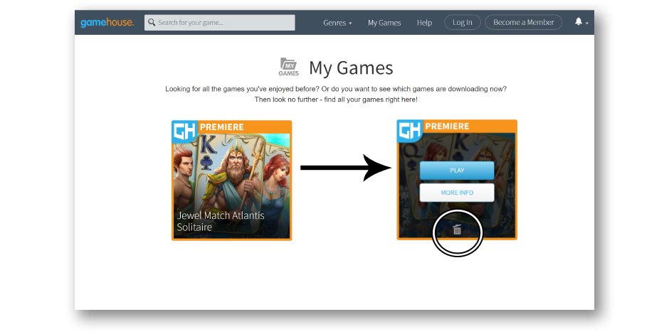 Step 3 - How to Delete a Game - GameHouse
