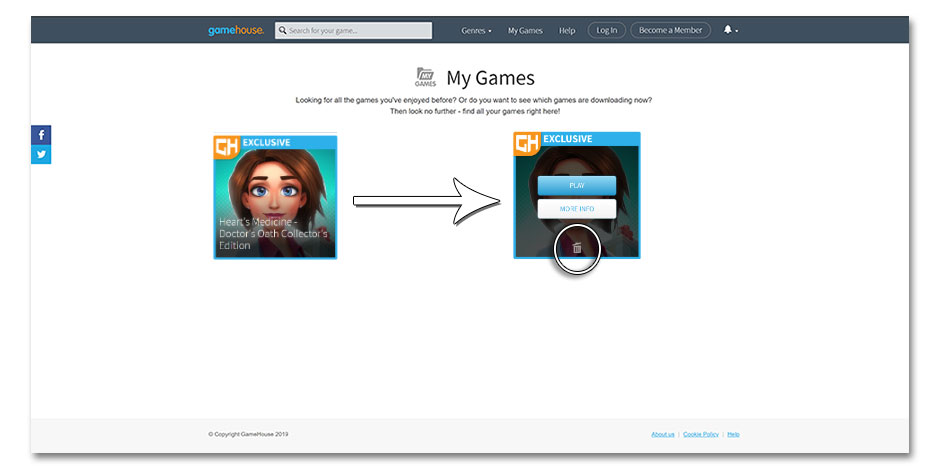 Step 3 - How to Delete a Game - GameHouse