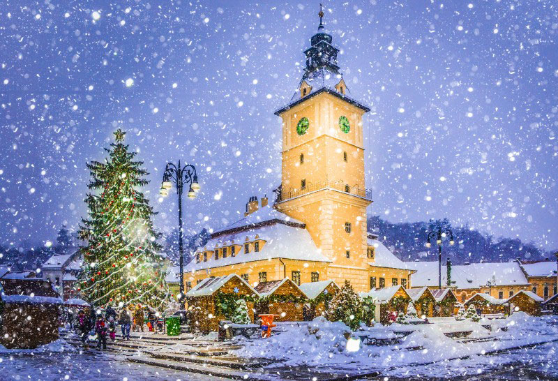 A storybook Christmas in Brasov, Romania.