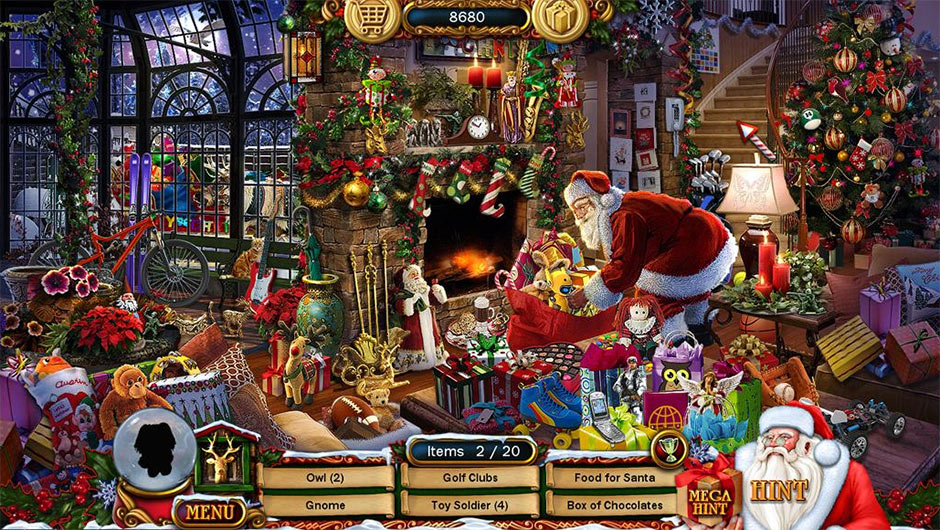 Christmas Wonderland - Santa puts presents under the Christmas Tree