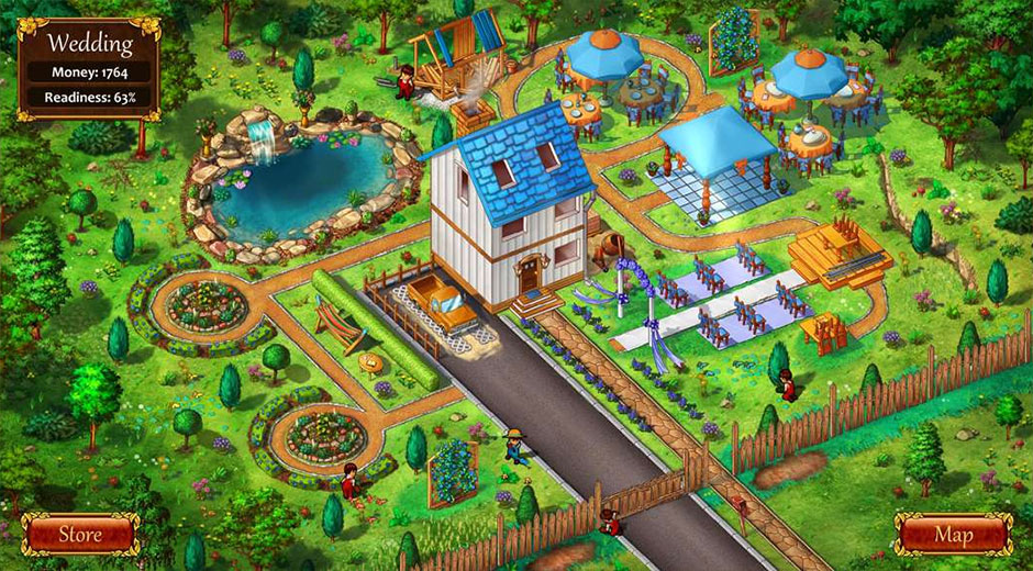 Gardens Inc. 3 - Bridal Pursuit Platinum Edition - GameHouse Time Management Games