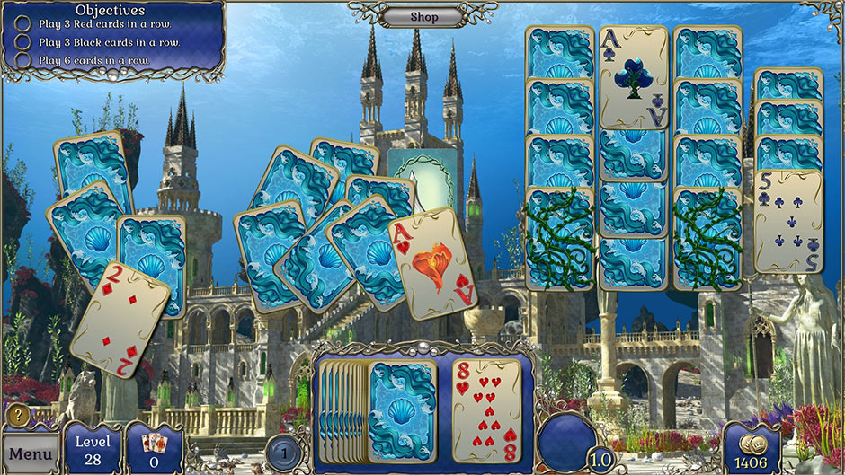 Jewel Match Atlantis Solitaire 2 Collector's Edition - GameHouse Premiere Exclusive Card Game